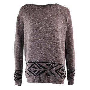 Marled Patterned Long Sweater